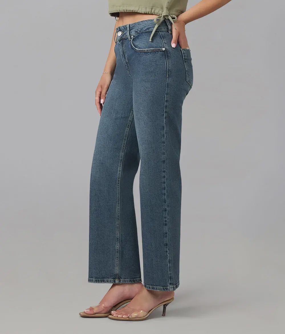 Jeans droit taille régulière