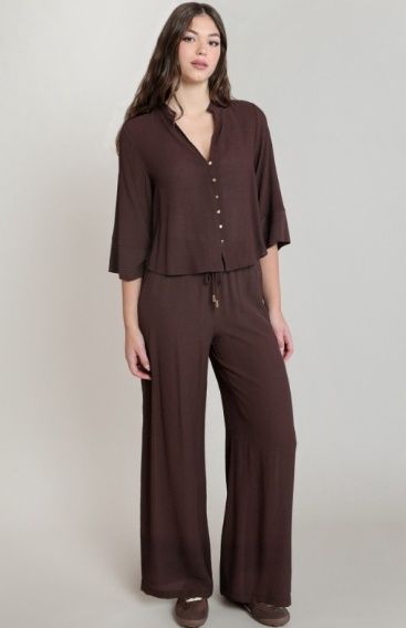 Chemise brun chocolat 508D