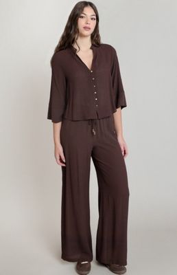 Chemise brun chocolat 508D