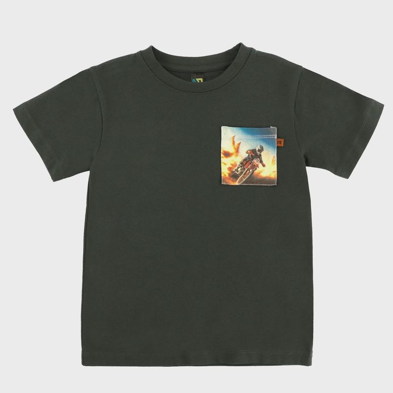 T-shirt Poche Imprimé Plein Gaz 01-2