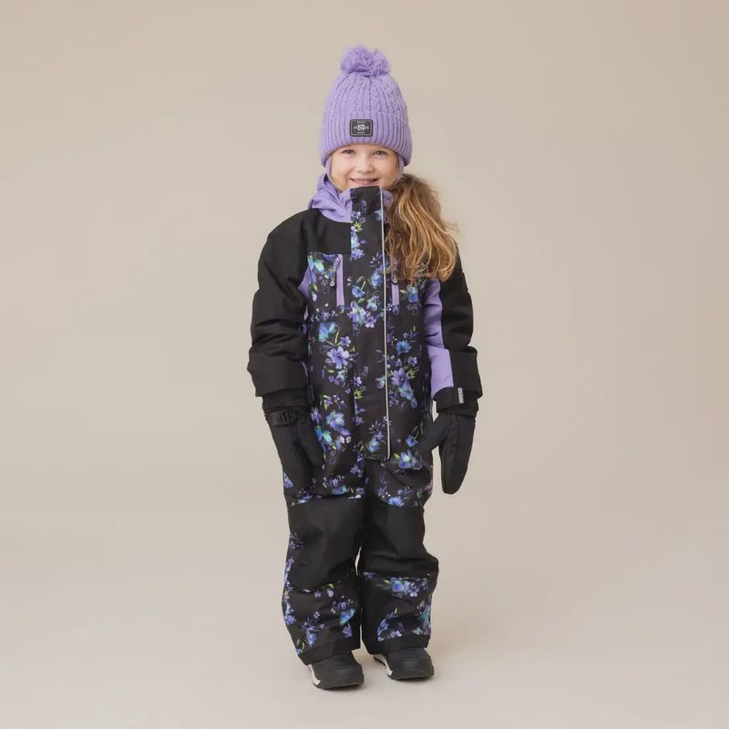 Habit de neige une-pièce Emma Filles Noir M658