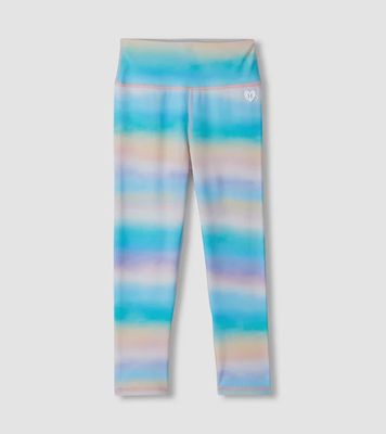 Leggings de sport à imprimé pastel dégradé – Filles 862