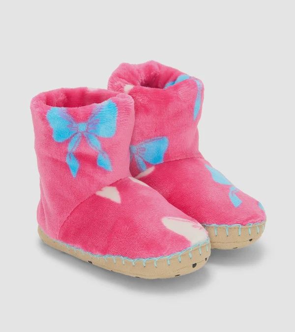 Pantoufle rose en molleton pour filles 009