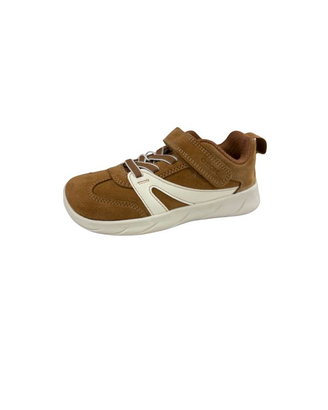 Chaussures Foot-Run caramel et blanches pour garçon G1Z