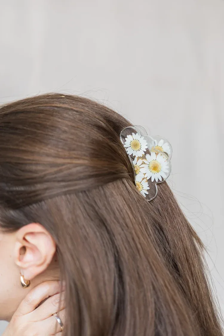 Pince nuage avec fleurs séchées marguerite