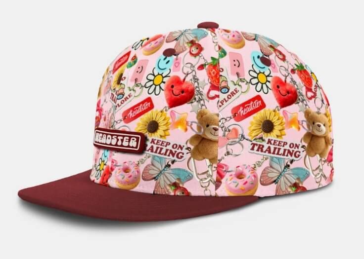 Casquette – rose pâle à motif 686