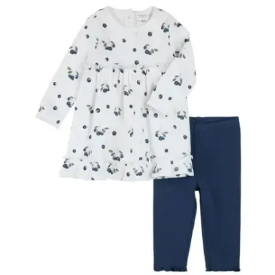 Ensemble robe et legging bleuet-E03B