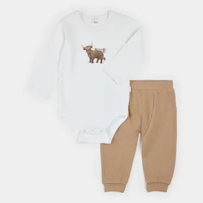 Ensemble Cache-couche et pantalon vache highland -32E
