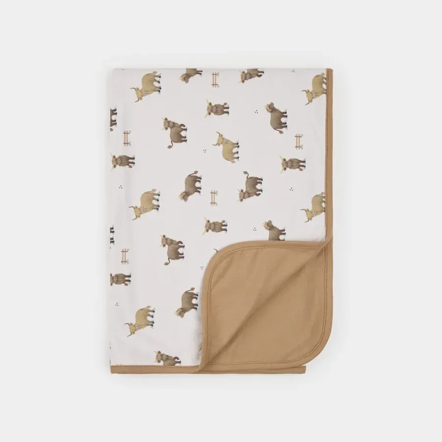 Couverture en coton vache highland -32A