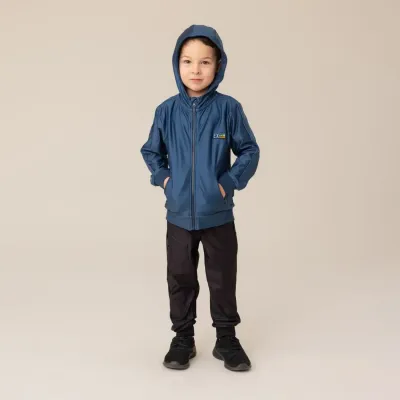 Veste à capuchon athlétique bleu 1012