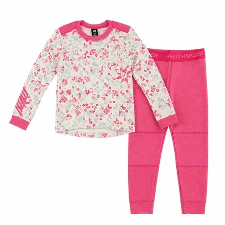 Ensemble thermique imprimé rose – 074