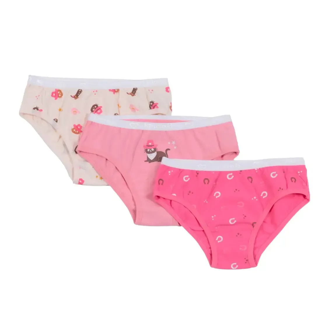 Ensemble de 3 culottes chat western-V52
