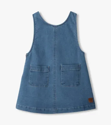 Robe chasuble en denim à poches 2114