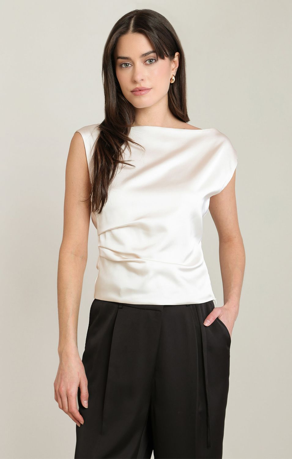 Camisole en satin drapé 3502