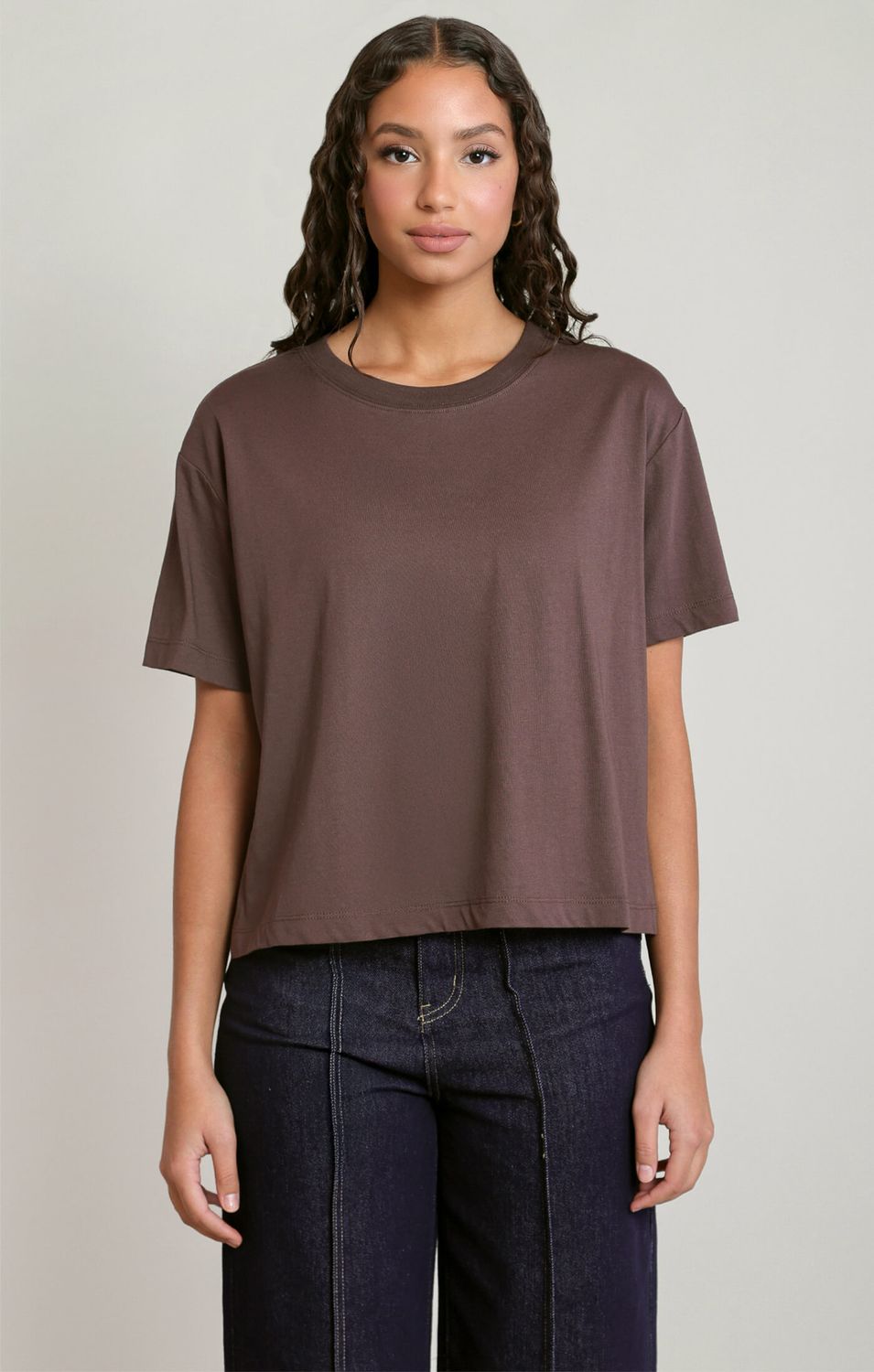 T-shirt base brun 4018