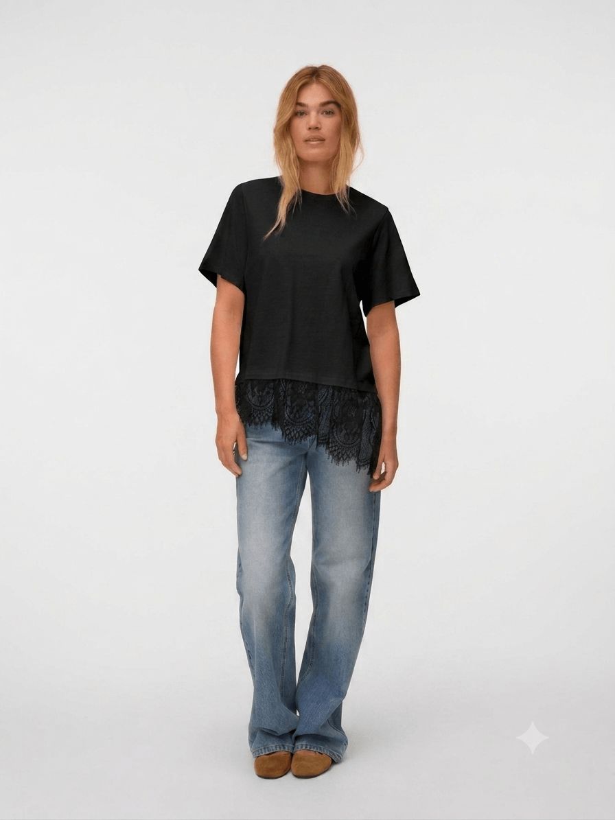 T-shirt Coupe ample Col rond 3960