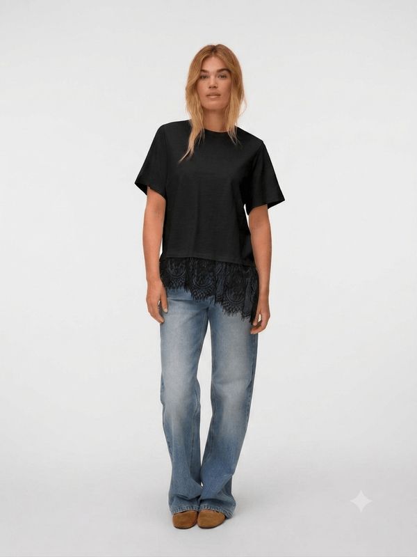 T-shirt Coupe ample Col rond 3960