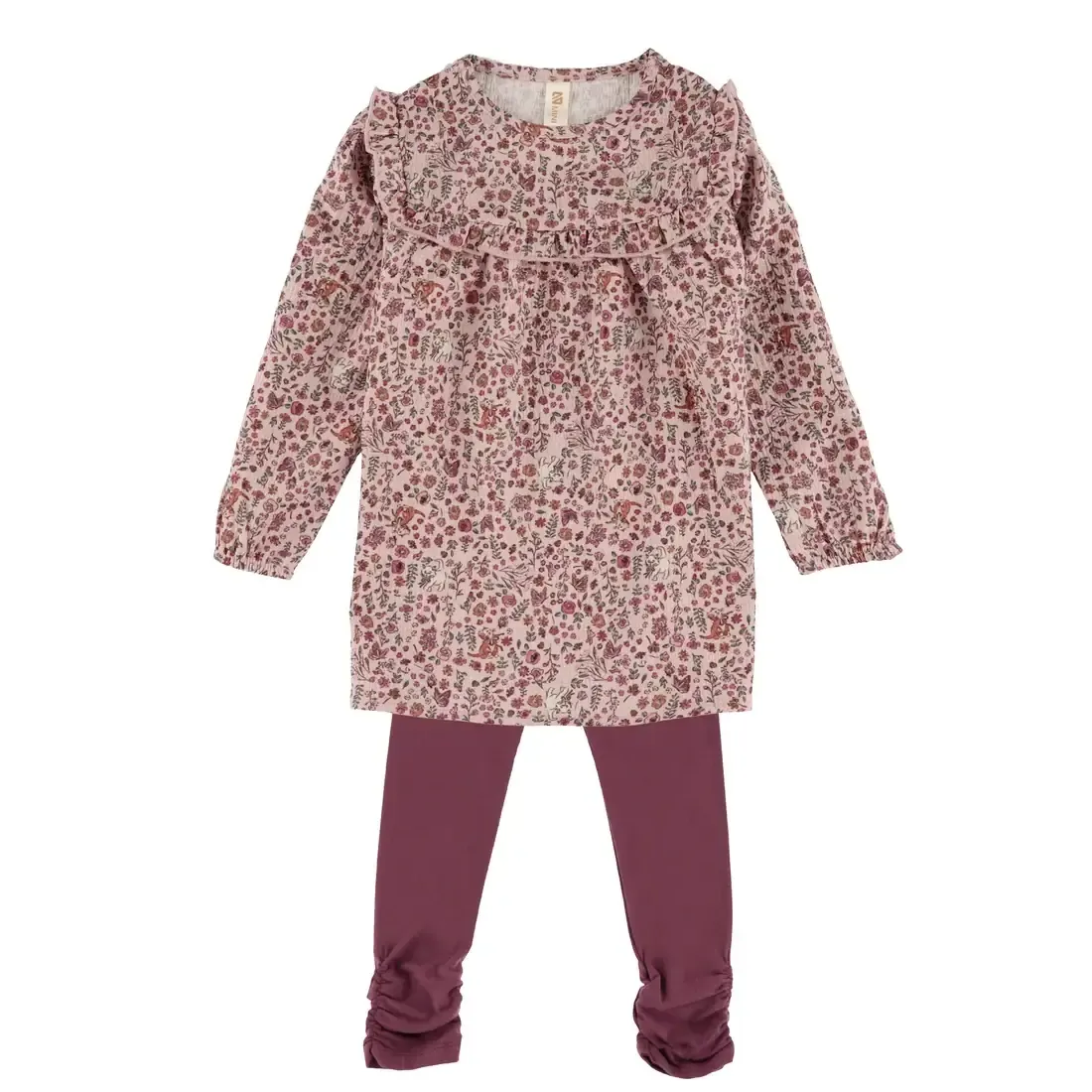 Ensemble tunique mauve -006