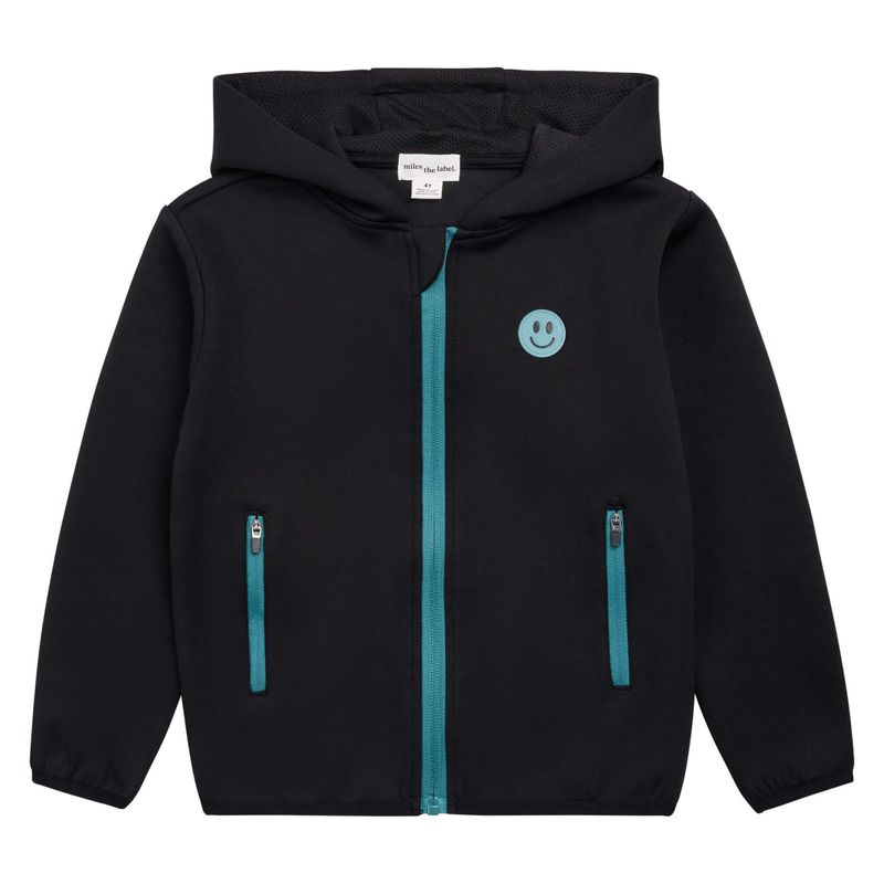 Veste noire  avec bonhomme sourire 01K