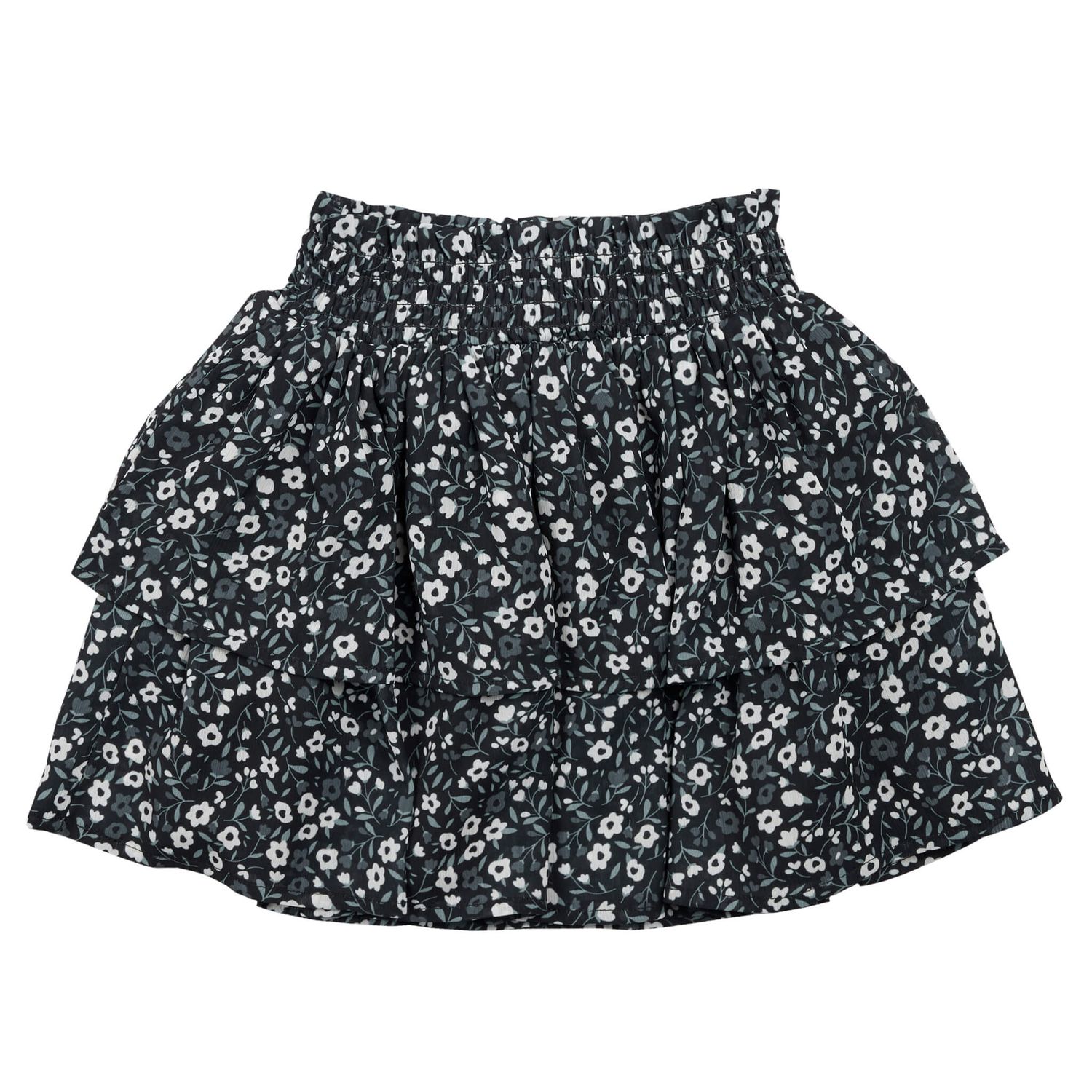 Jupe fleuri noir 01K