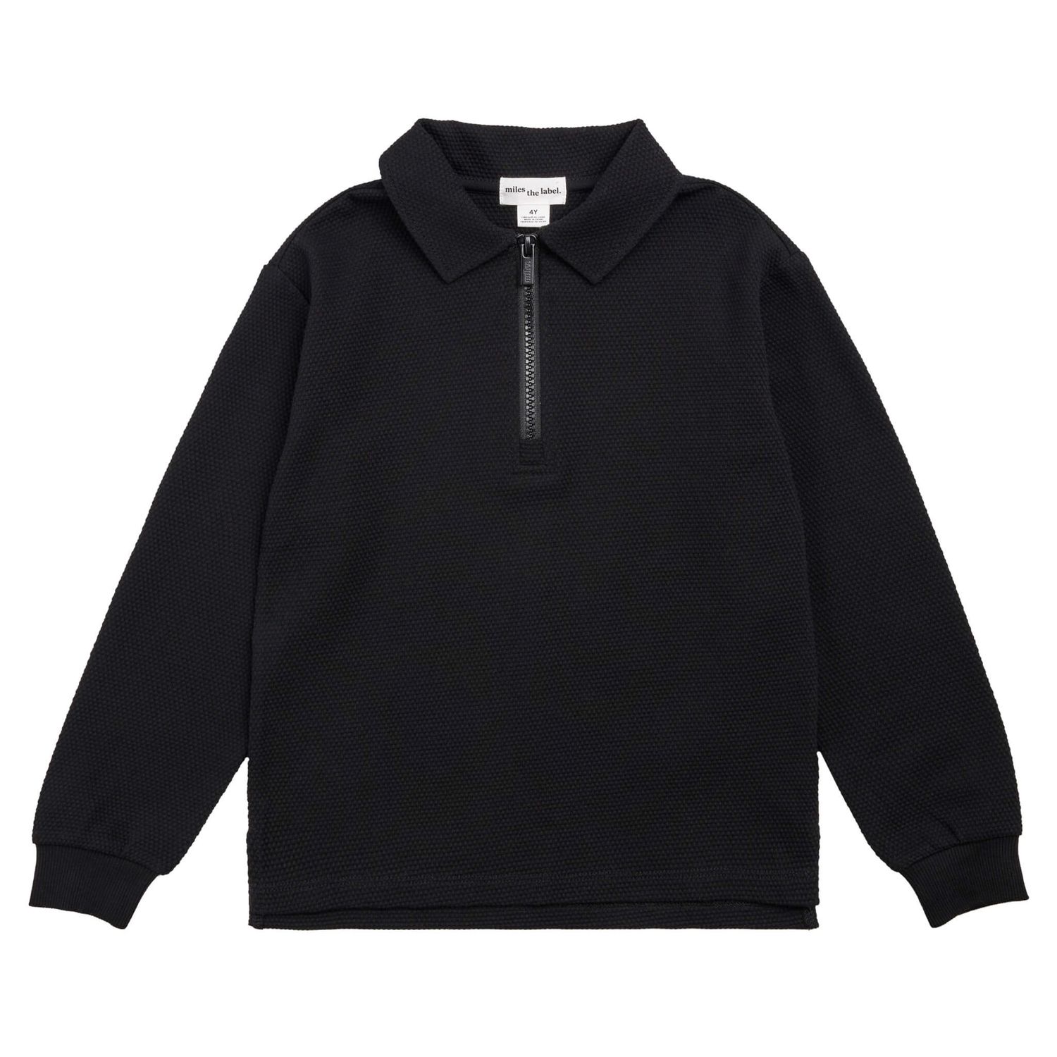 Polo noir avec zip 04K