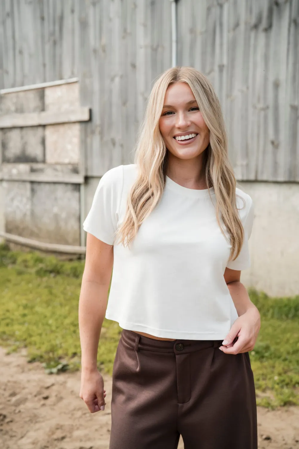 Crop top - blanc 8954
