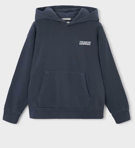 Hoodie imprimé sandwich gris- 7420