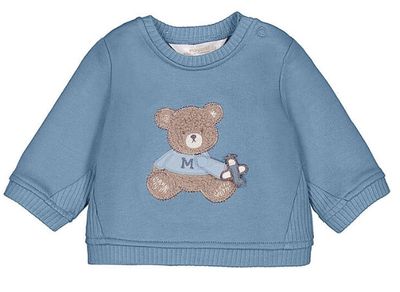 Pull bleu avec ours brun -2410