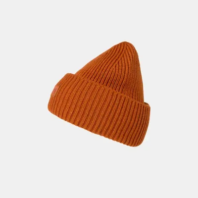 Bonnet côtelé orange brûlé -705