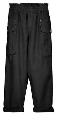 Pantalons cargo fille noir -7524