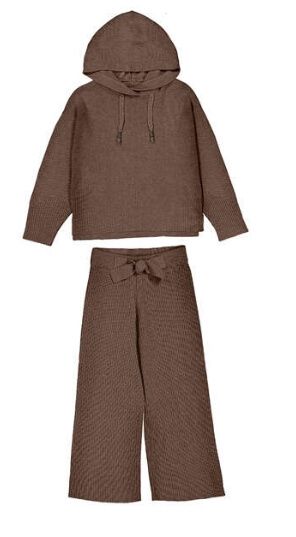 Ensemble tricot brun -4529