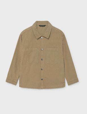 Chemise cotelé caramel garçon -7107
