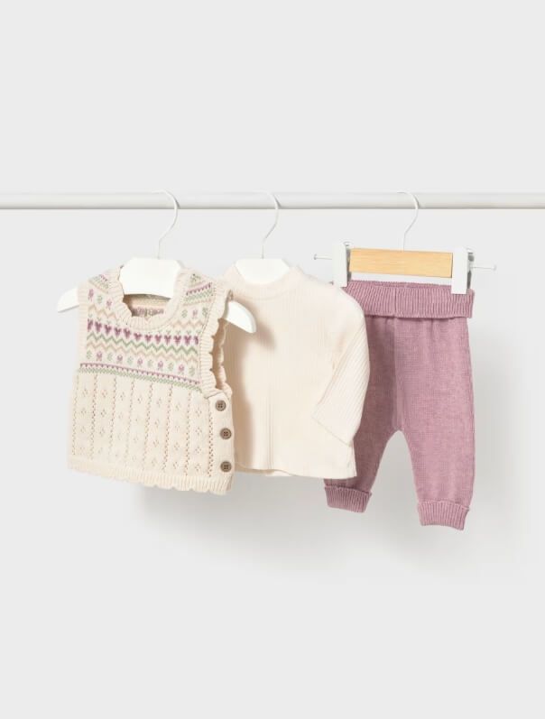 Ensemble tricot mauve -2757