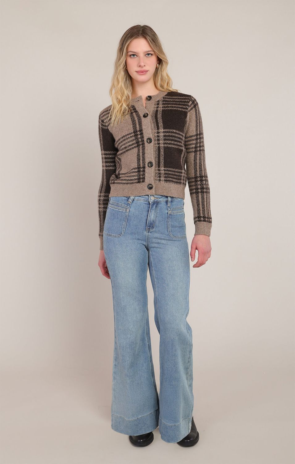 Cardigan à carreaux 7277
