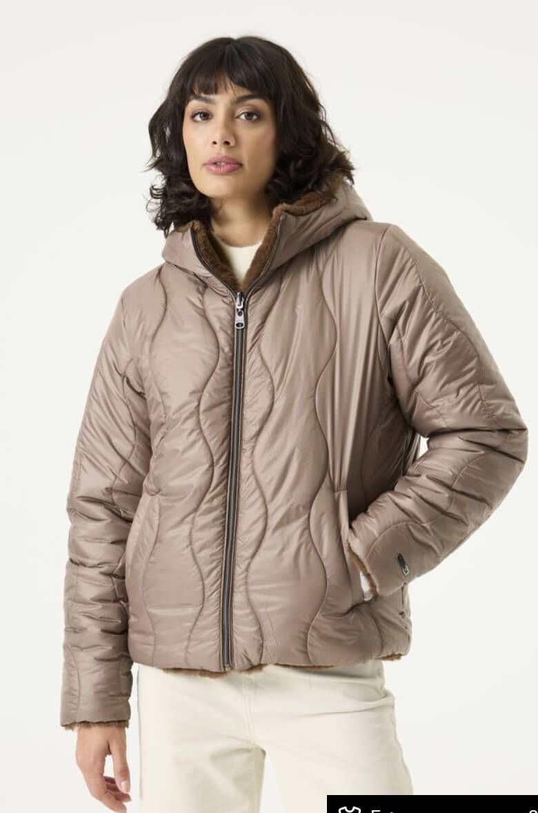 Manteau reversible brun -0911