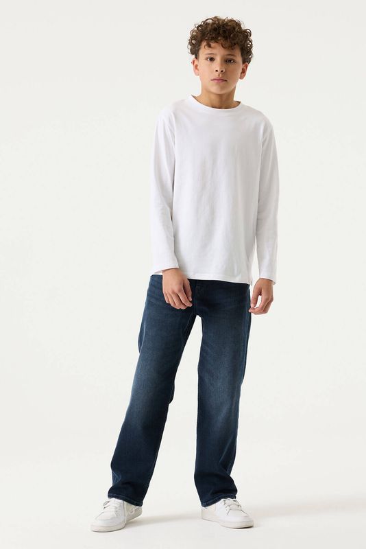 Jeans coupe droite foncé -6114