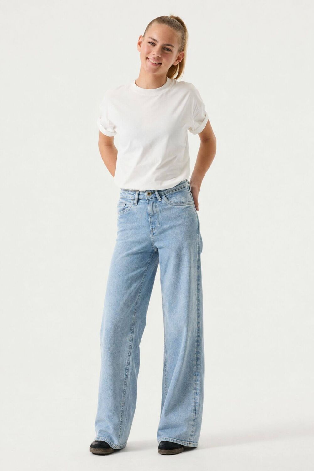 Jeans Wild fit pâle -4314