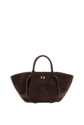 Sac à main en suède brun