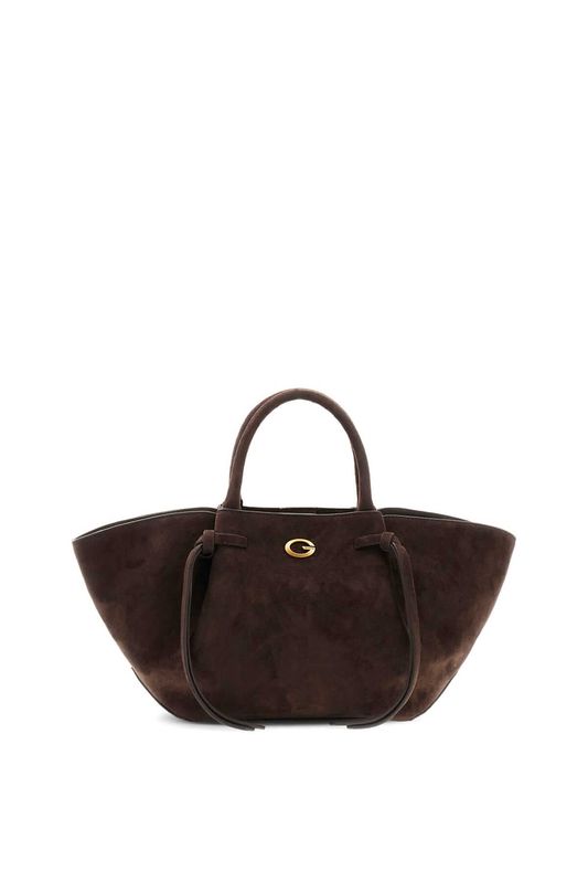 Sac à main en suède brun
