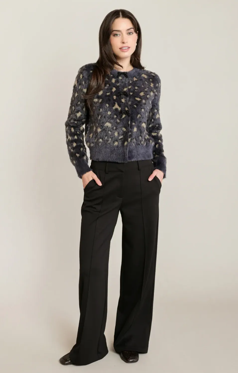Cardigan à motifs léopard 7271