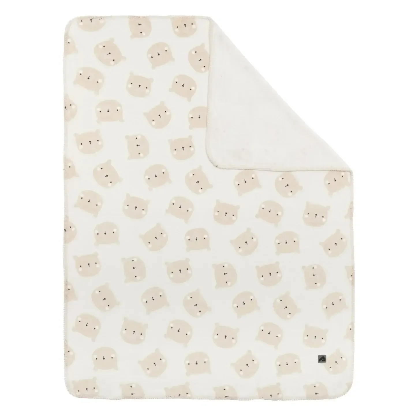 Couverture en peluche - ours beige