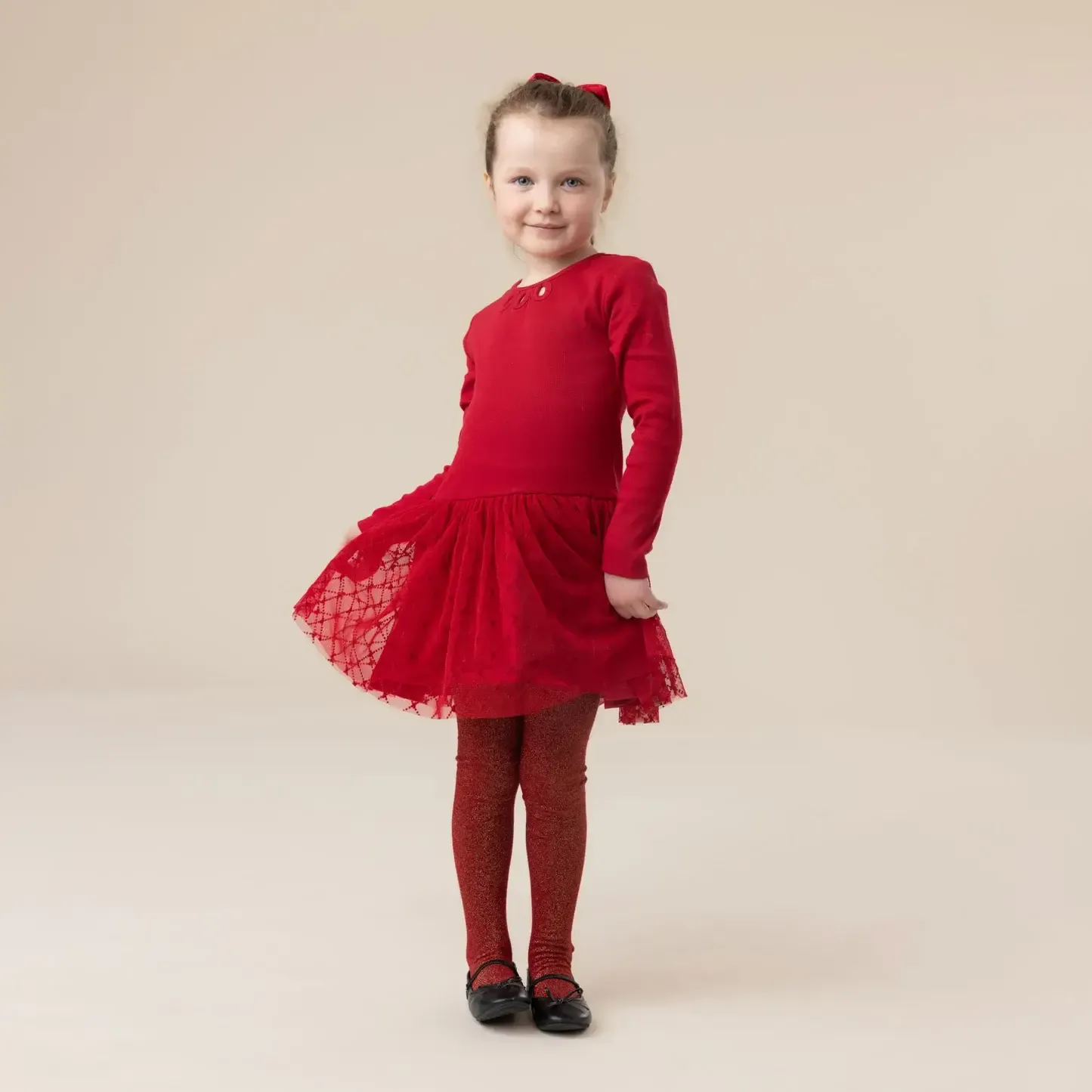 Robe boucles rouge 0012