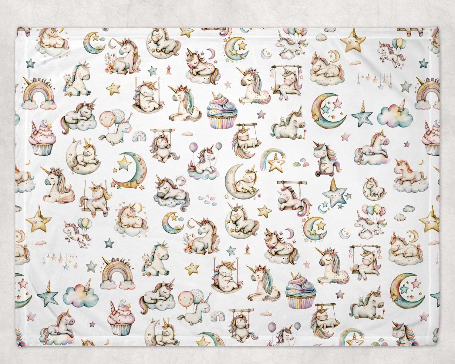 Couverture douce licorne