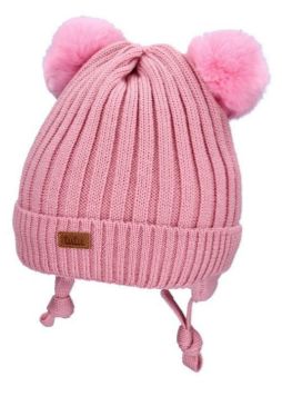 Tuque rose avec pompom