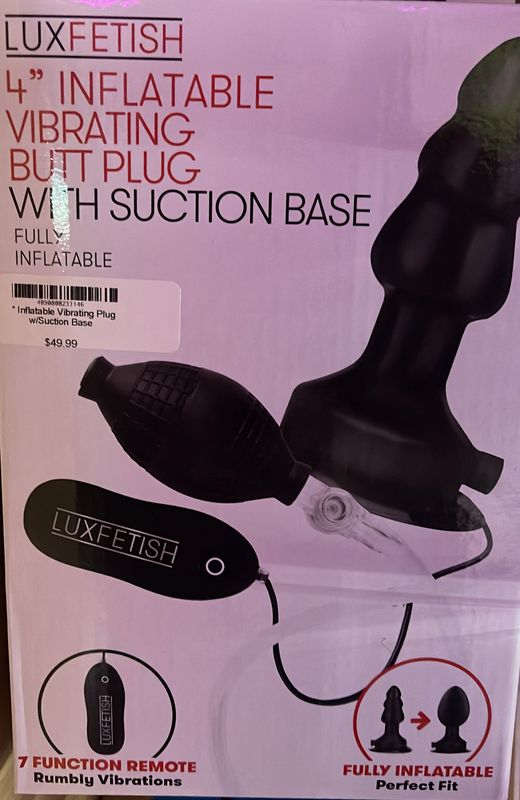 4&quot; Inflatable Vibrating Plug w/Suction Base