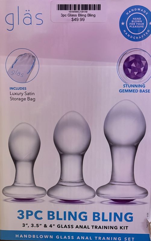 3pc Glass Bling Bling