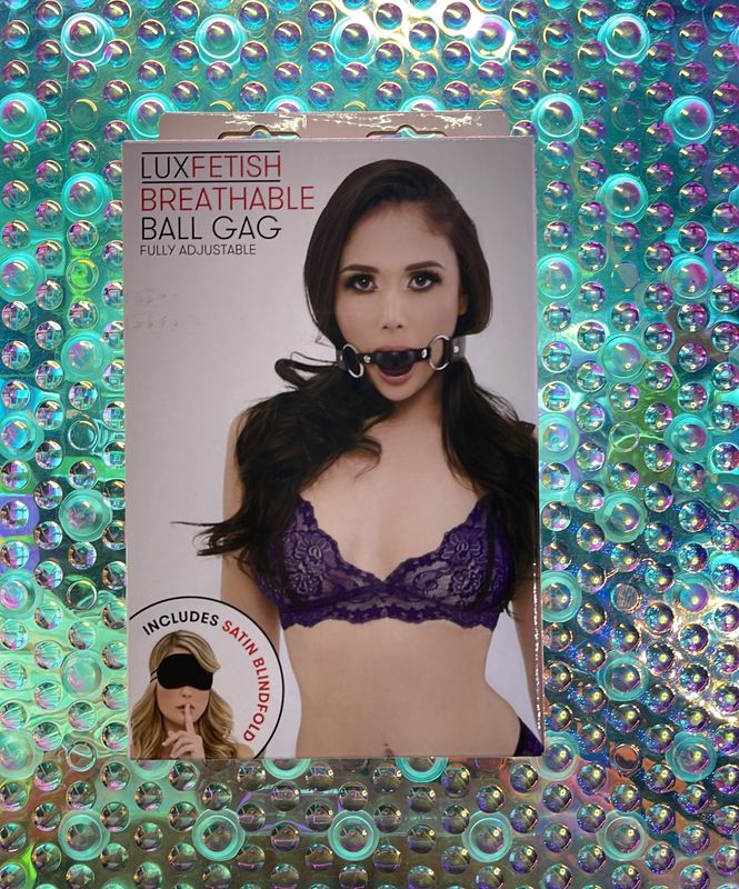 Breathable Ball Gag w/Blindfold