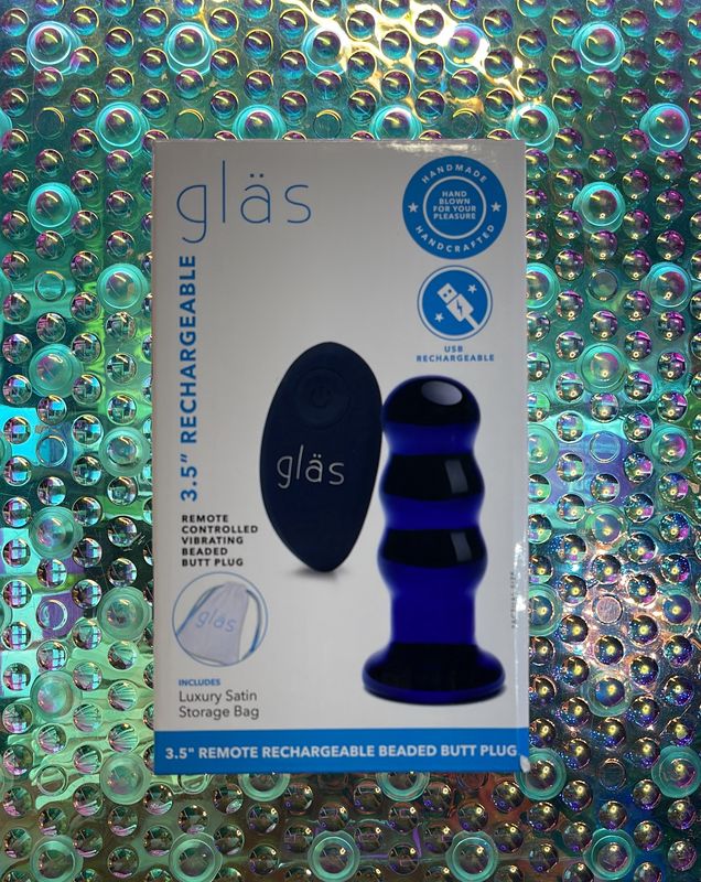 Glass Beaded Plug w/Remote