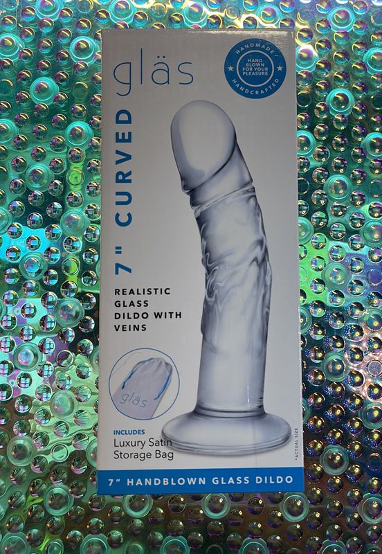 7&quot; Curved Realistic Glass Dildo