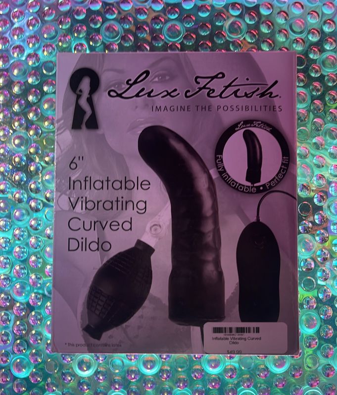 6&quot; Inflatable Vibrating Curved Dildo
